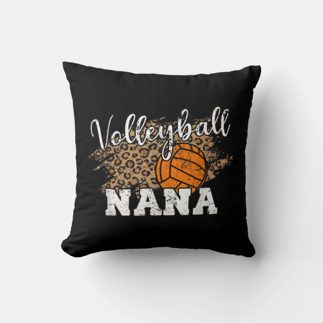 Volleyball Nana Leopard Fun Volleyball Nana Kissen (Vorderseite)