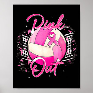 Volleyball nk Out Brustkrebsbewusstsein nk Poster