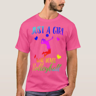 Volleyball Nur Ein Mädchen Das Volleyball Liebt T-Shirt