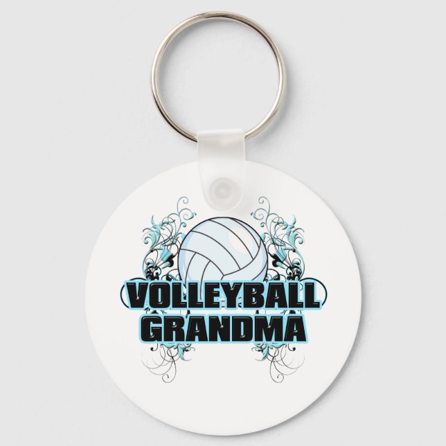 Volleyball Oma (Kreuz).png Schlüsselanhänger (Vorderseite)