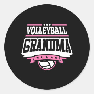 Volleyball Oma Runder Aufkleber