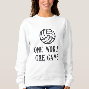 Volleyball One World One Game Volleyball Geschenk Sweatshirt