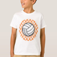 Volleyball; Orange und Weiß Zickzack
