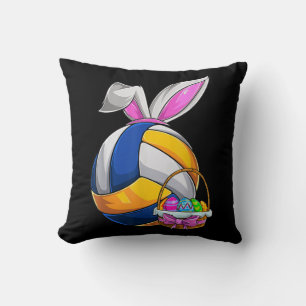 Volleyball Ostern Sonnige Ohren Ostereier Jagd B Kissen