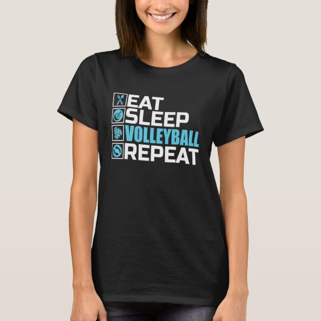 Volleyball Outfit For Player Coach Fans Beach Voll T-Shirt (Vorderseite)