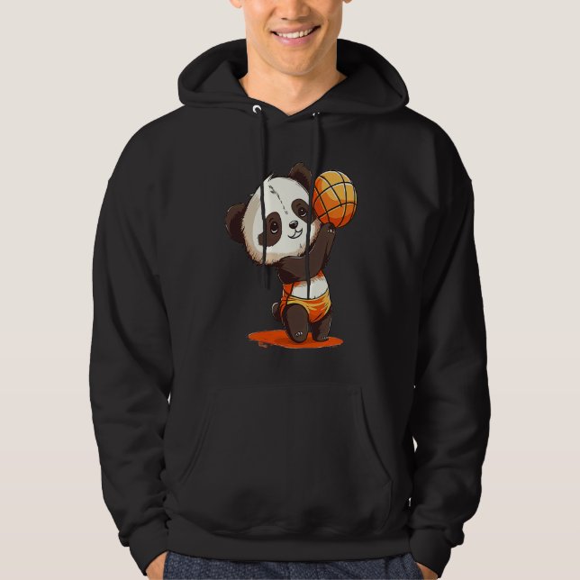 Volleyball Panda  Panda Hugging A Volleyball Hoodie (Vorderseite)