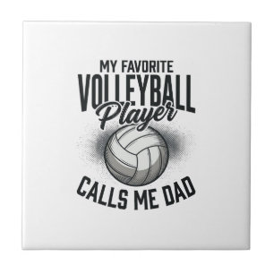 Volleyball Papa Mein Lieblingsspieler nennt mich P Fliese