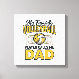 Volleyball Papa Mein Lieblingsspieler nennt mich P Leinwanddruck