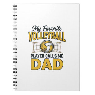 Volleyball Papa Mein Lieblingsspieler nennt mich P Notizblock