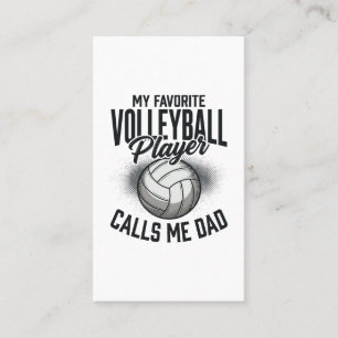 Volleyball Papa Mein Lieblingsspieler nennt mich P Visitenkarte