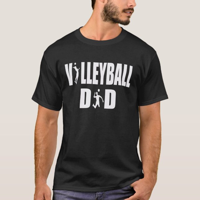 Volleyball Papa Vathers Day Volleyball-Spieler T-Shirt (Vorderseite)