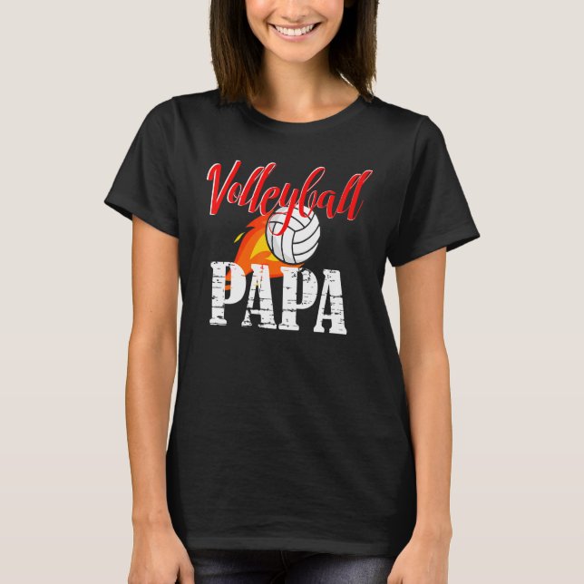 Volleyball Papa Volleyball T-Shirt (Vorderseite)