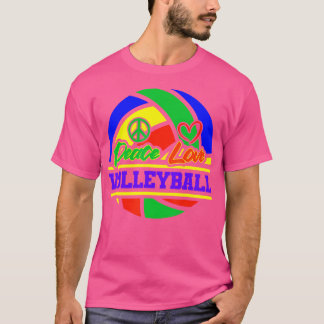 Volleyball Peace Liebe Beach Volleyball T-Shirt