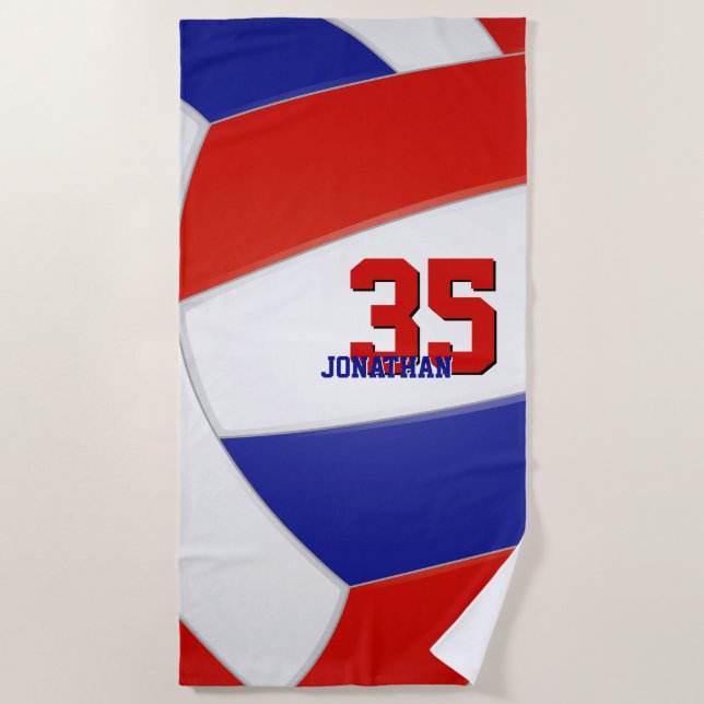 Volleyball personalisiert strandtuch (Vorderseite)