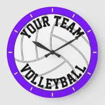 Volleyball-Personalisierte Text- und Farbsäulenuhr