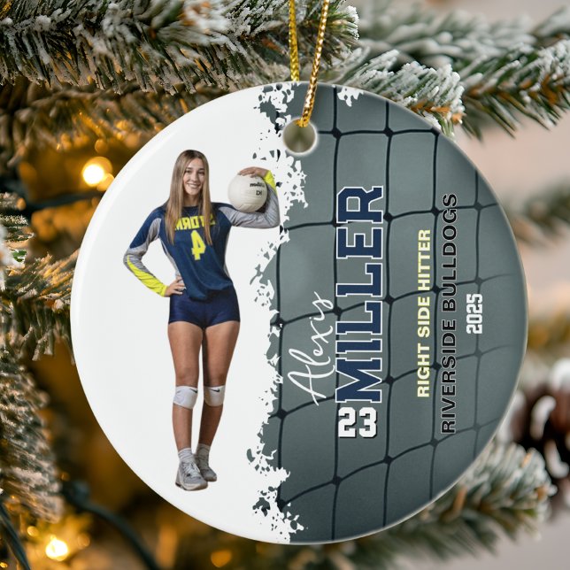 Volleyball Personalized Photo  Keramik Ornament (Von Creator hochgeladen)