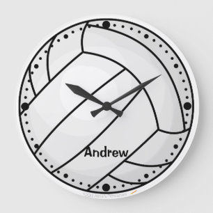 Volleyball Personnalisé Amateurs de sports Horloge
