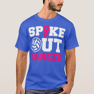 Volleyball Pink Ribbon Breast Cancer Awareness T-Shirt