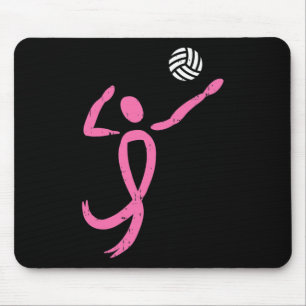 Volleyball Pink Ribbon Brustkrebs Bewusstsein Spo Mousepad