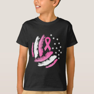 Volleyball Pink Ribbon Brustkrebs Grafik Kunst T-Shirt