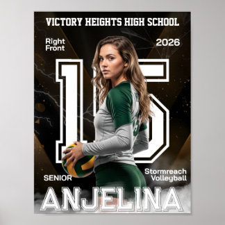 Volleyball-Plakatvorlage, Senior Night Plakat
