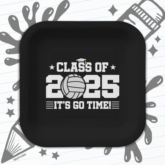 Volleyball Player Abschluss Class of 2025 Senior Pappteller (Von Creator hochgeladen)