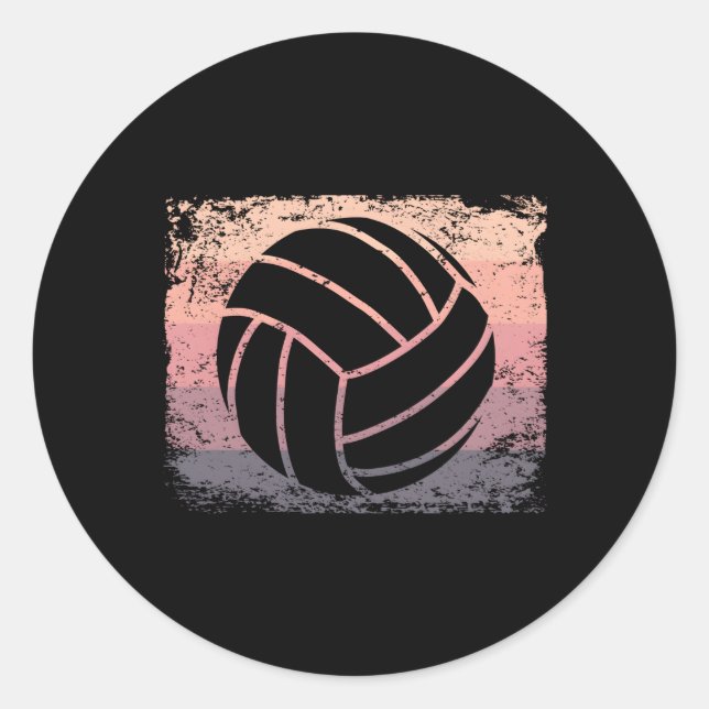 Volleyball Player Beach Volleyball Runder Aufkleber (Vorderseite)