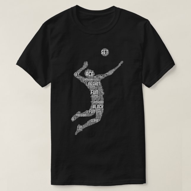 Volleyball Player Boys Jugendliche Männer T-Shirt (Design vorne)