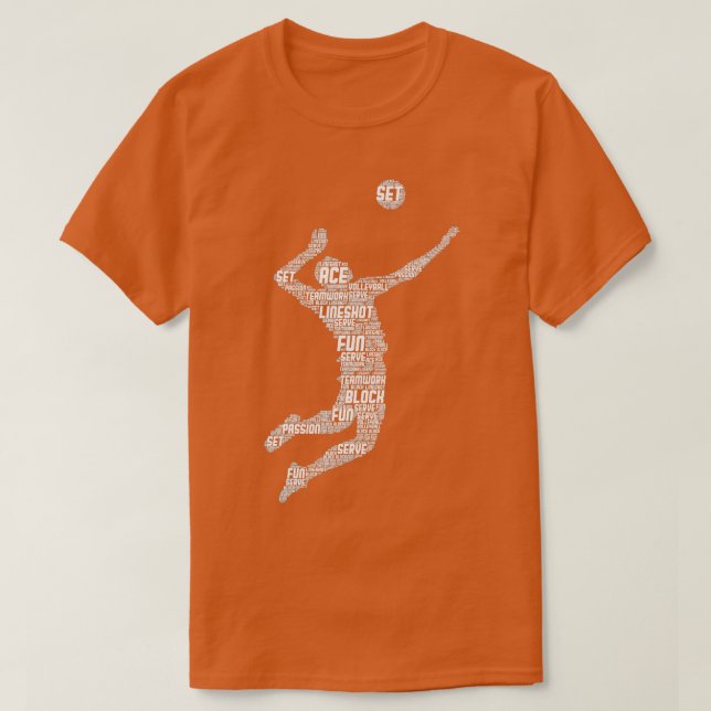 Volleyball Player Boys Jugendliche Männer T-Shirt (Design vorne)