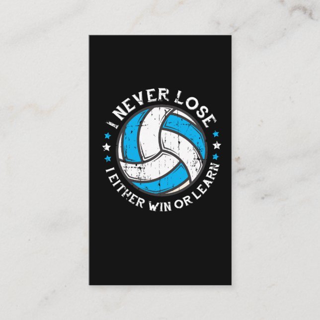Volleyball Player Motivation Setter ich nie verlie Visitenkarte (Vorderseite)