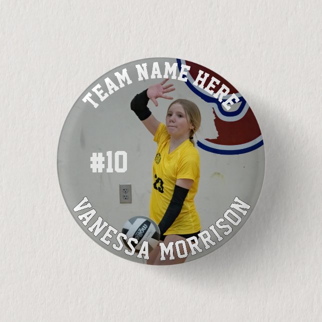 Volleyball Player Name Name Team und Foto hinzufüg Button (Vorderseite)