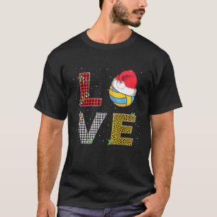Volleyball Player Red Kariert Christmas Pajama Lie T-Shirt