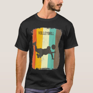 Volleyball Player Retro 70er Vintag T-Shirt