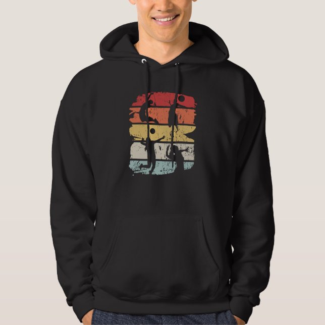 Volleyball Player Retro Hoodie (Vorderseite)