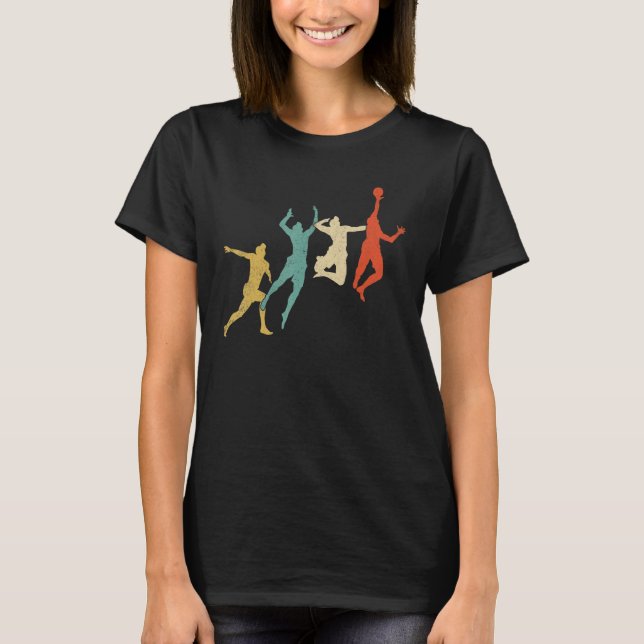 Volleyball Player Retro Spike Team Matching for Me T-Shirt (Vorderseite)