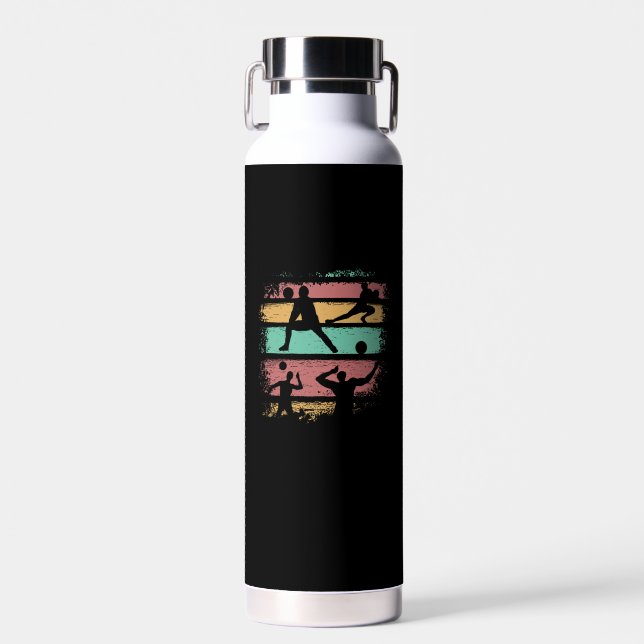 Volleyball Player Retro Trinkflasche (Vorne)