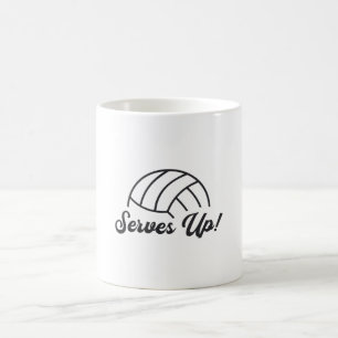 Volleyball Player serviert Ball Volleyball Geschen Kaffeetasse