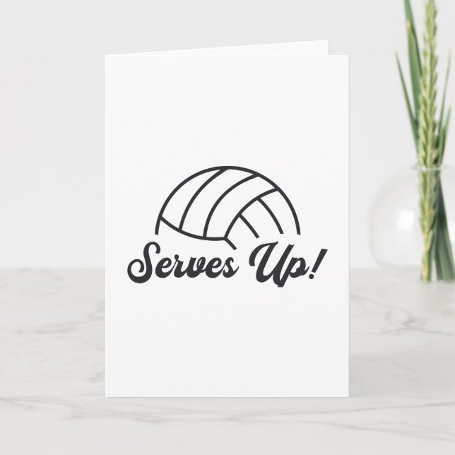 Volleyball Player serviert Ball Volleyball Geschen Karte (Vorderseite)