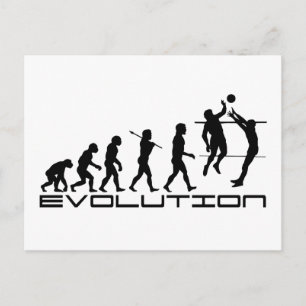 Volleyball Player Sport Evolution Kunst Postkarte