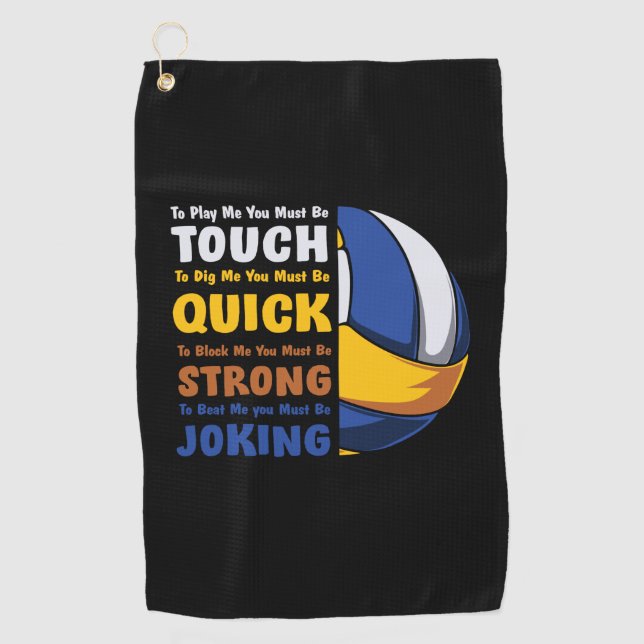 Volleyball Player | You Must Be Strong Golfhandtuch (Vorderseite)