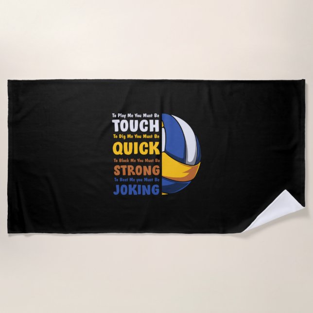 Volleyball Player | You Must Be Strong Strandtuch (Vorderseite)