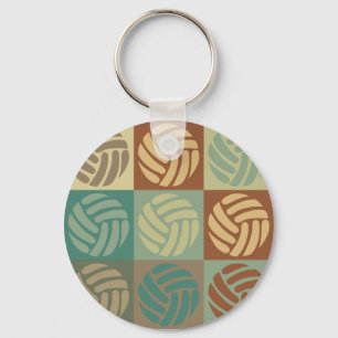 Volleyball-Pop-Kunst Schlüsselanhänger