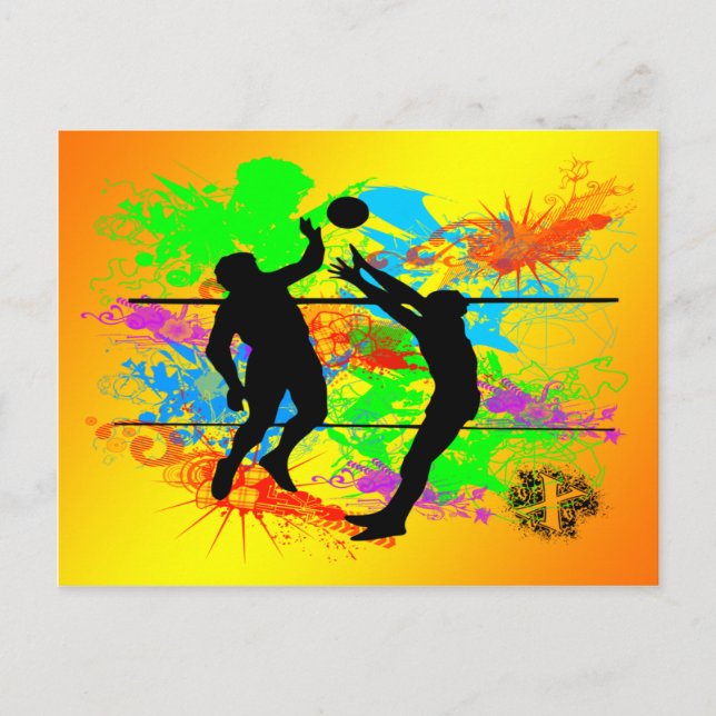 Volleyball Postkarte (Vorderseite)