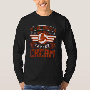 Volleyball probieren Eiscreme als Soft-Serve T-Shirt