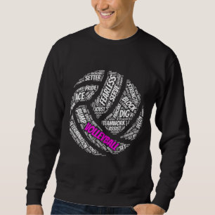 Volleyball Redewendungen Geschenk für Mädchen und Sweatshirt