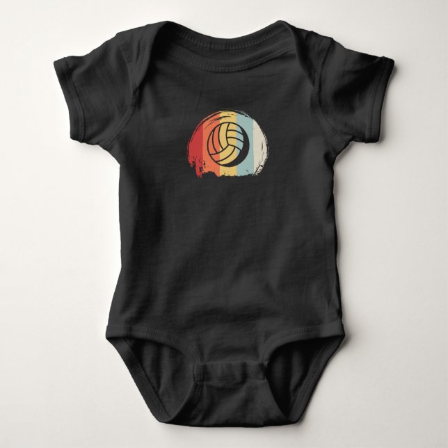Volleyball Retro Baby Strampler (Vorderseite)