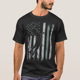 Volleyball Retro USA Flaggenball Sport 4. Juli V T-Shirt