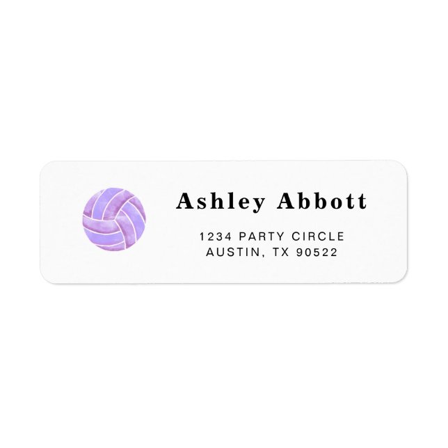 Volleyball Return Address Labels (Vorne)