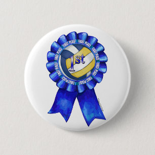 Volleyball Ribbons 1 Button