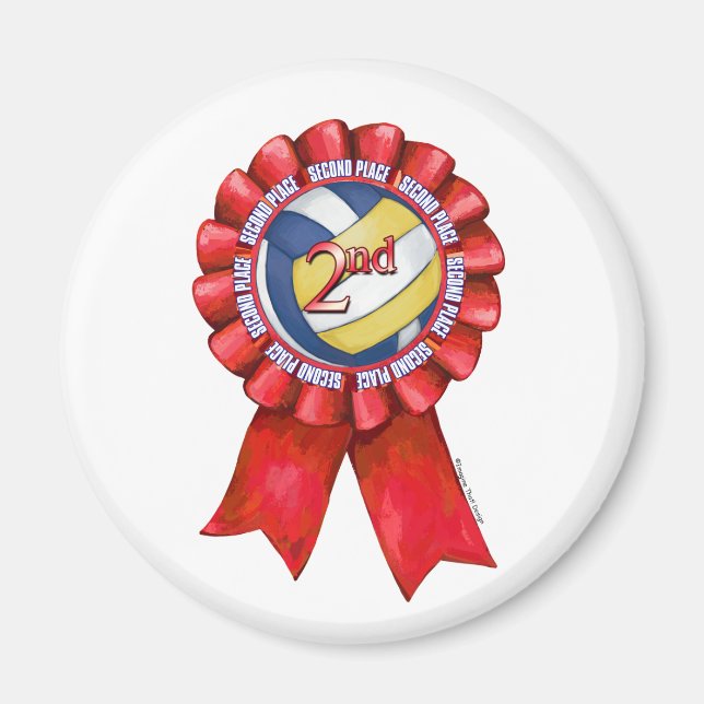 Volleyball Ribbons 2 Magnet (Vorne)